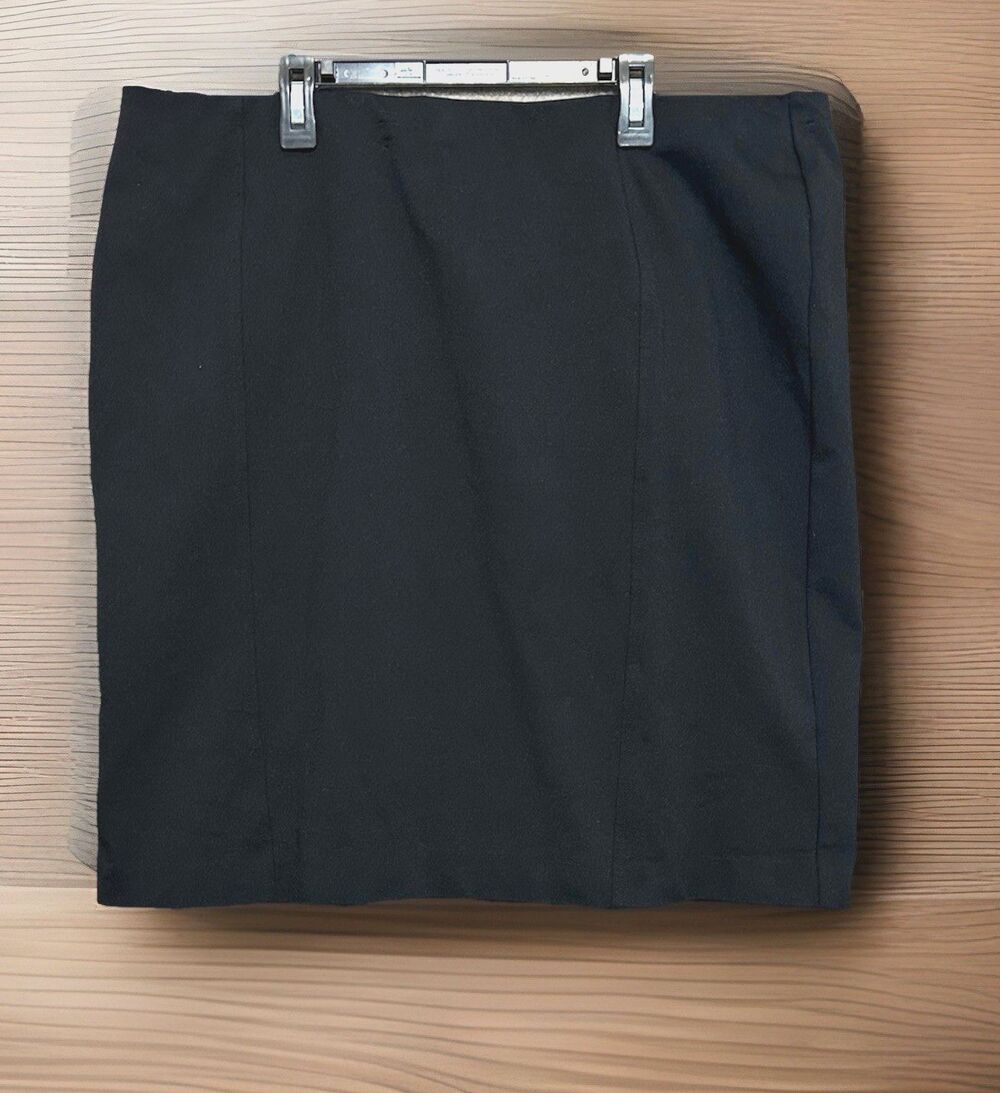 Lane Bryant Skirt Stretch Ponte Knit Pencil Sz 18 Black Basic Classic Career